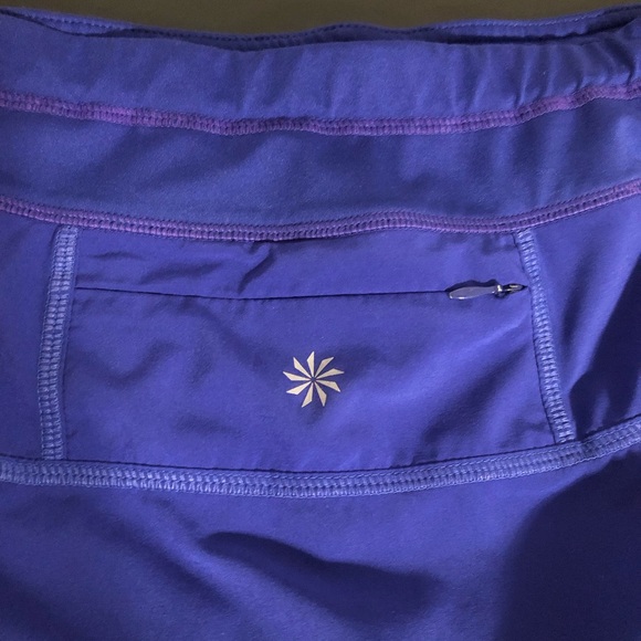 ! Athleta Warrior Sport Pleated Athletic Skort Purply Blue L - Picture 5 of 8